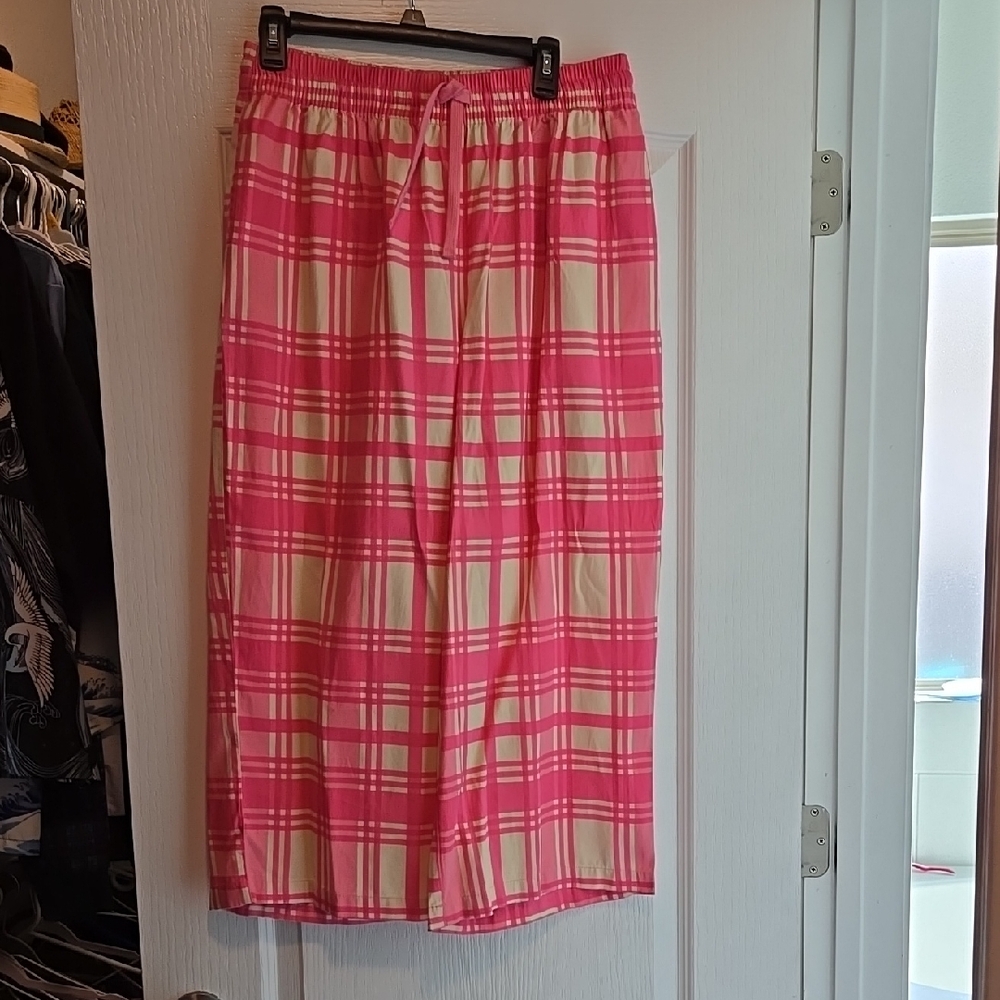 Pink Plaid Women's Pants